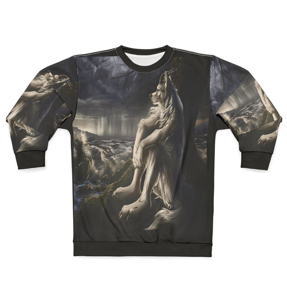 Werewolf Sitting Meme Sweatshirt