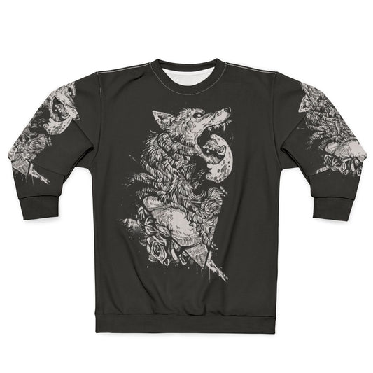 Werewolf Therewolf Sweatshirt with wolf and ink tattoo design