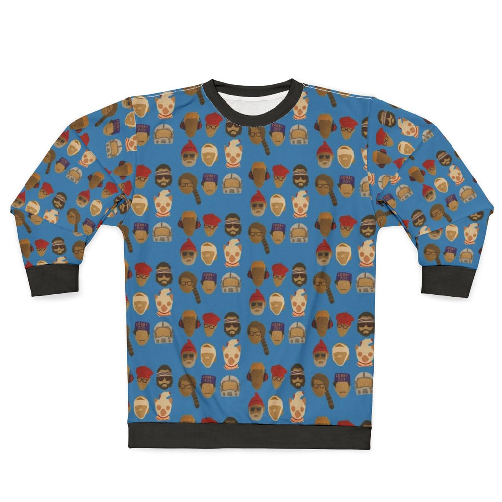 Wes Anderson inspired movie merchandise sweatshirt