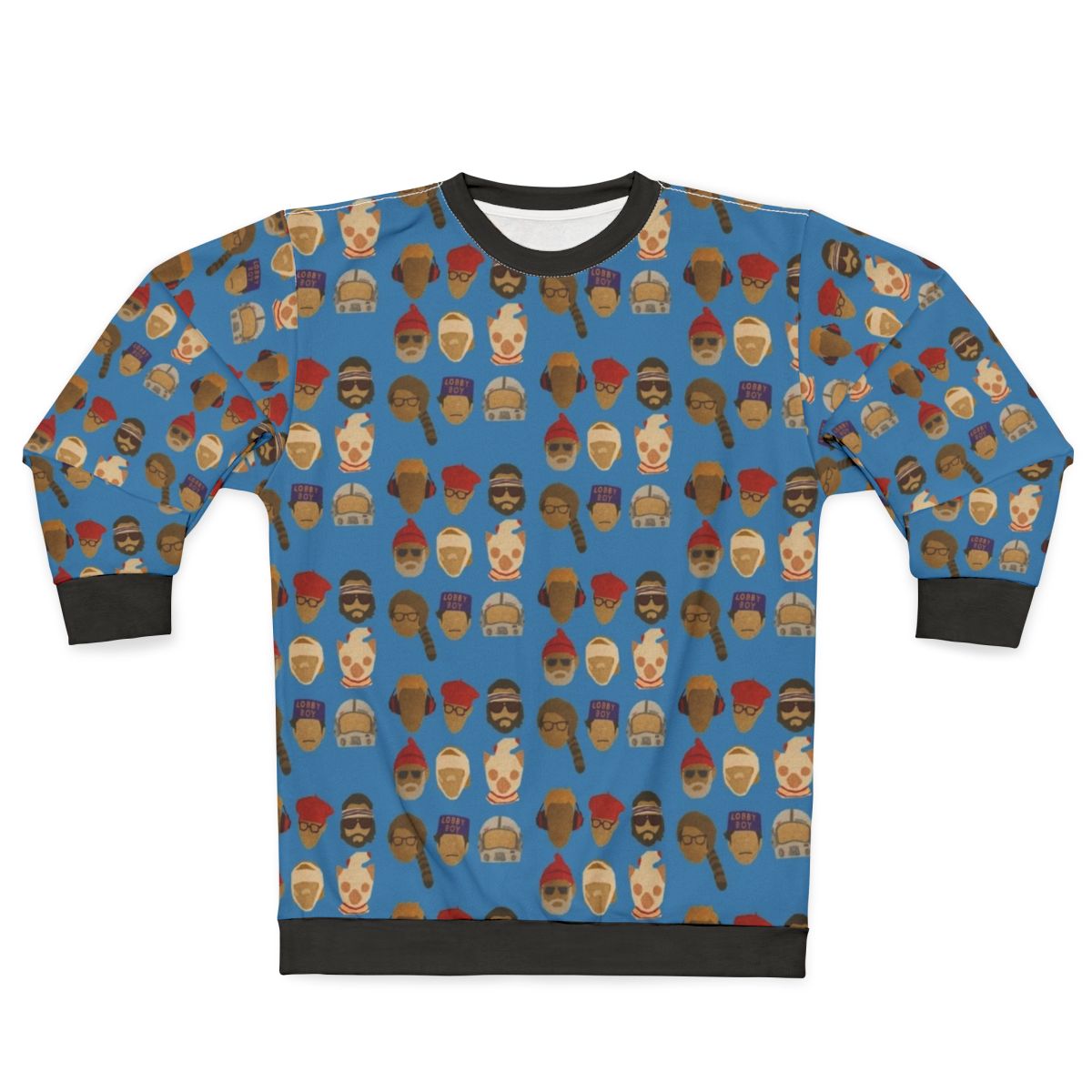 Wes Anderson inspired movie merchandise sweatshirt