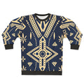 African mud cloth sweatshirt with tribal pattern design