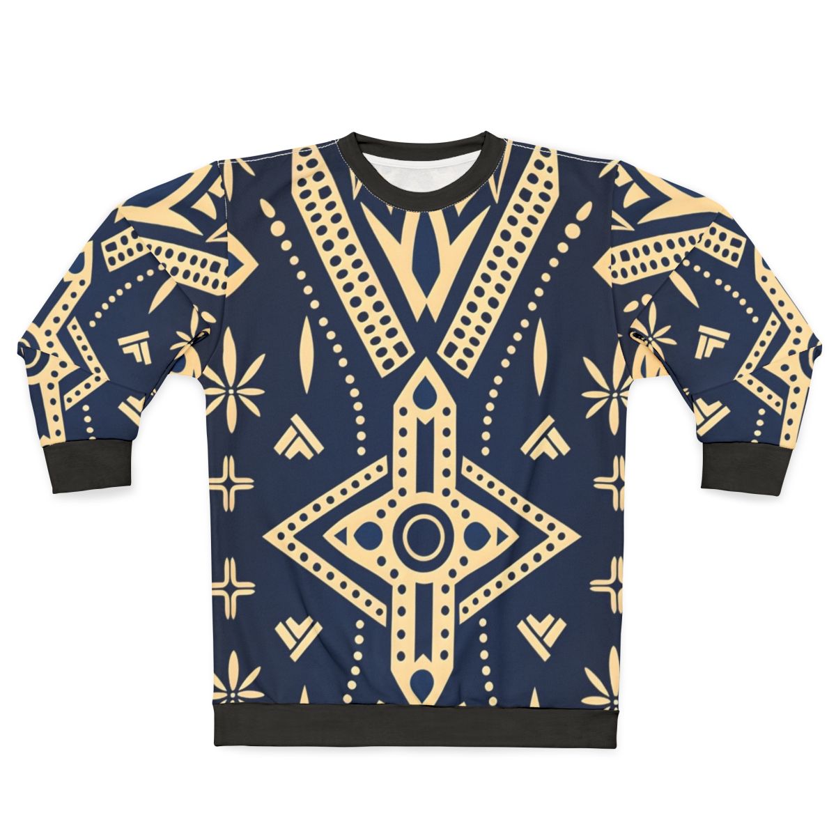 African mud cloth sweatshirt with tribal pattern design