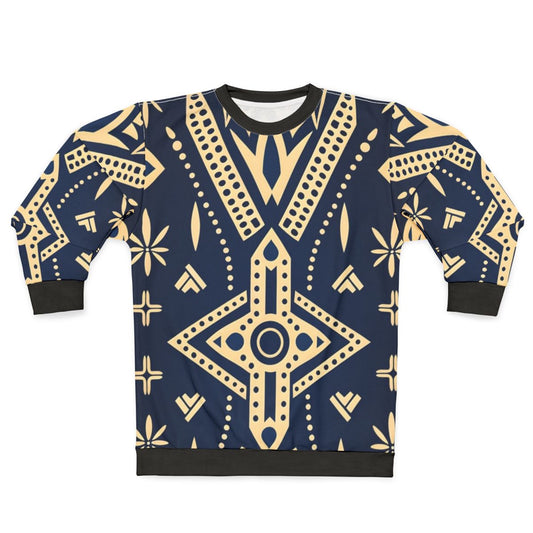 African mud cloth sweatshirt with tribal pattern design