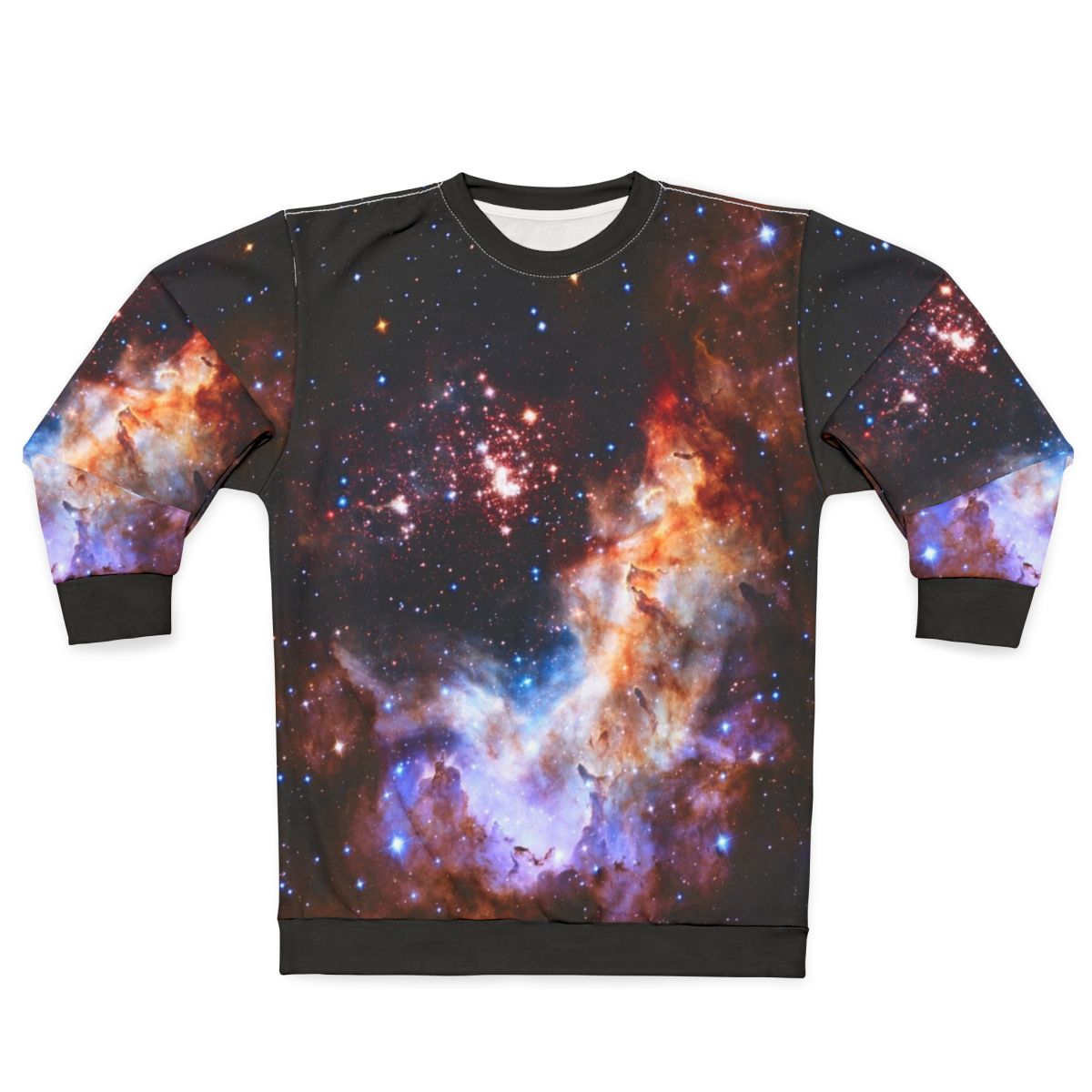 Westerlund 2 Nebula Sweatshirt with galaxy and star design
