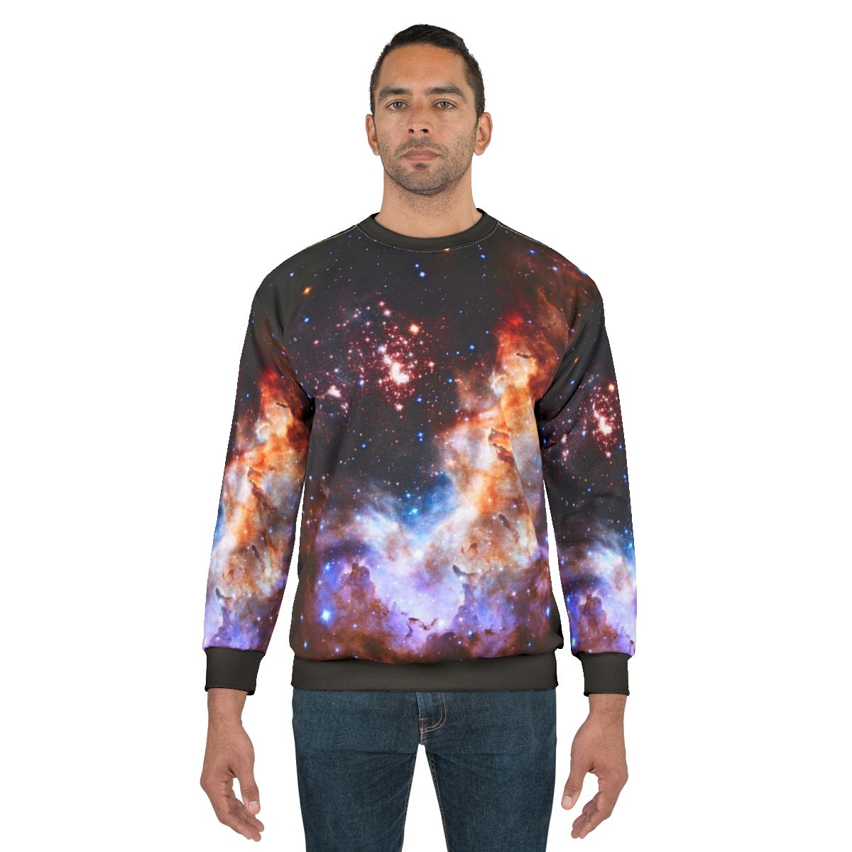 Westerlund 2 Nebula Sweatshirt with galaxy and star design