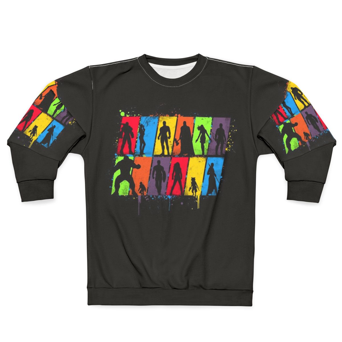 Superhero Sweatshirt with Colorful Neon Design