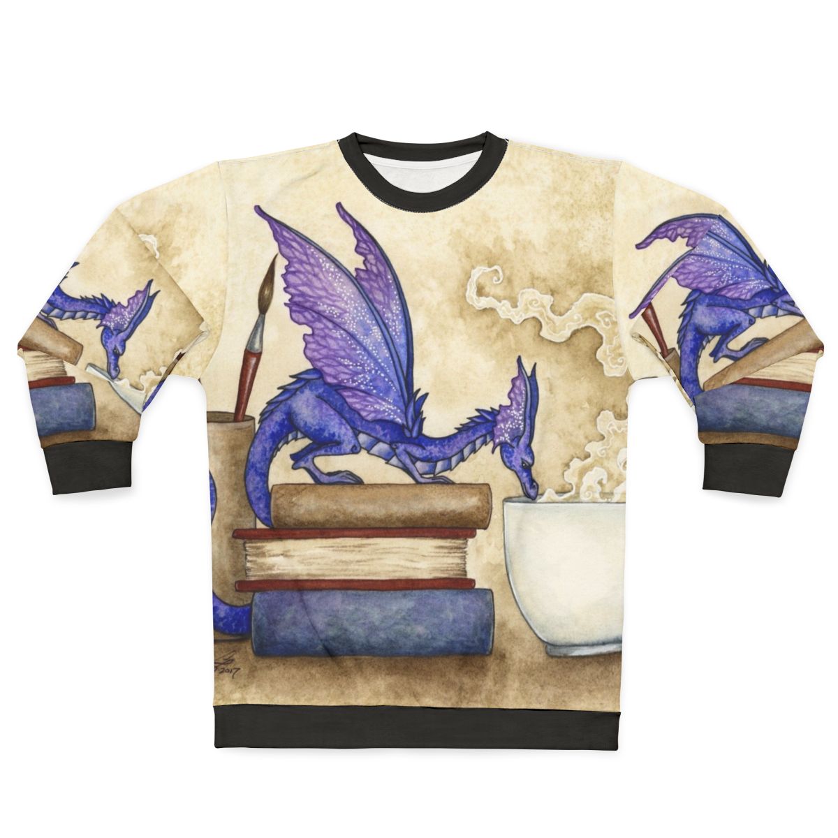 "What's in Here?" fantasy bookworm sweatshirt