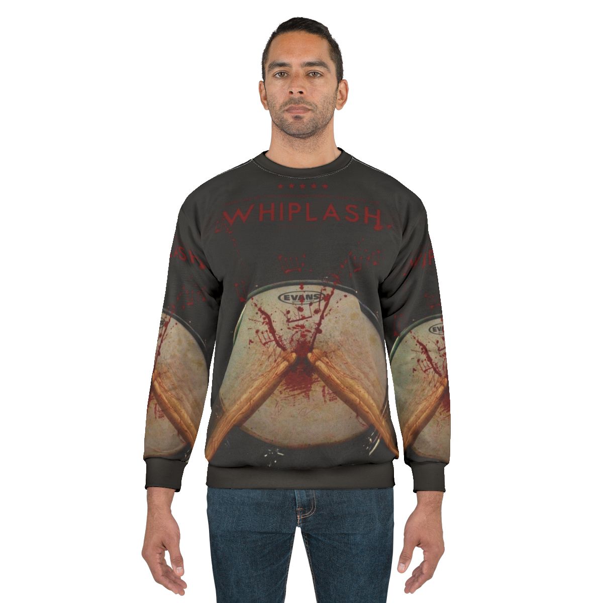 Whiplash movie inspired sweatshirt featuring musical and cinematic elements