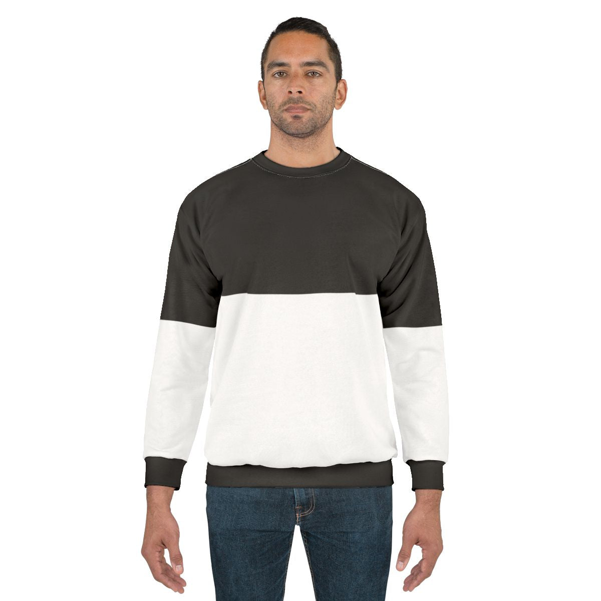 Bicolor sweatshirt with modern minimalist design