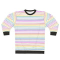 Colorful horizontal rainbow stripe sweatshirt