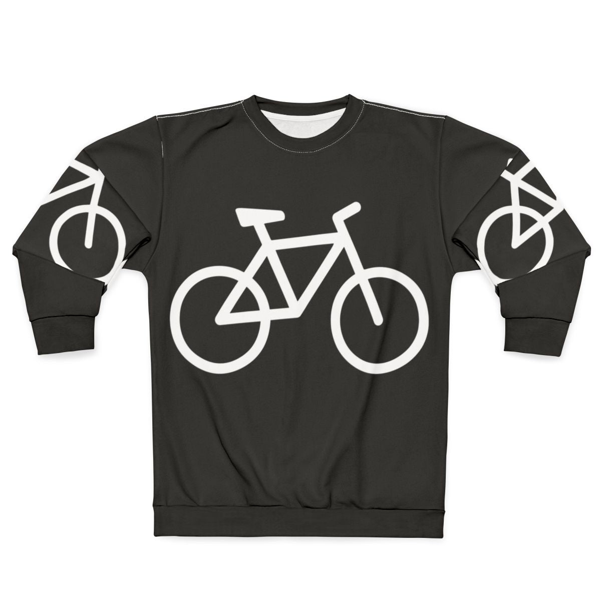 White bicycle sweatshirt