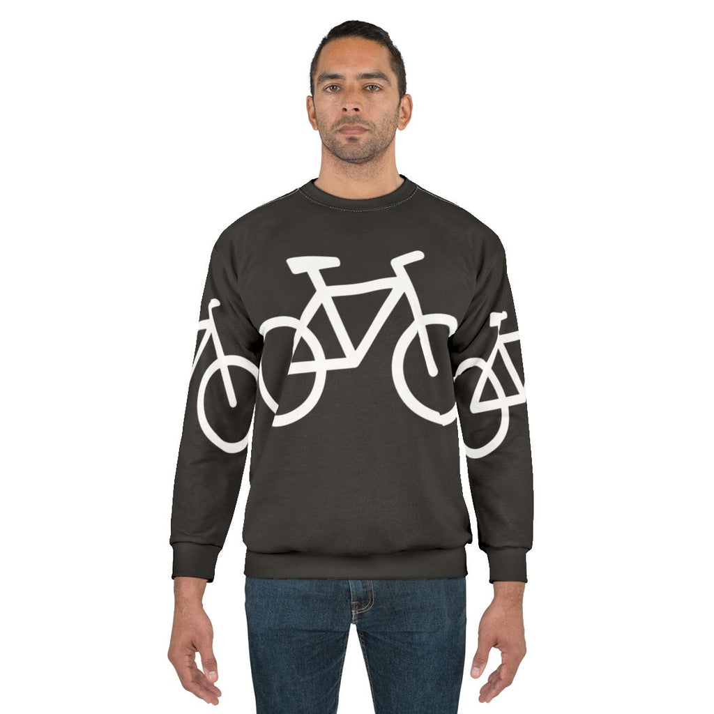 White bicycle sweatshirt