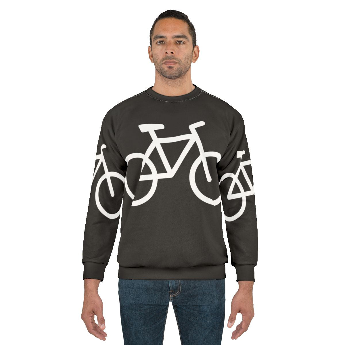 White bicycle sweatshirt