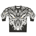 Mystic ice dragon tattoo design on white sweatshirt