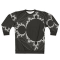 White Linear Mandelbrot Fractal Sweatshirt