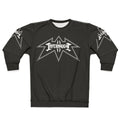 Stylized white logo thrash metal sweatshirt