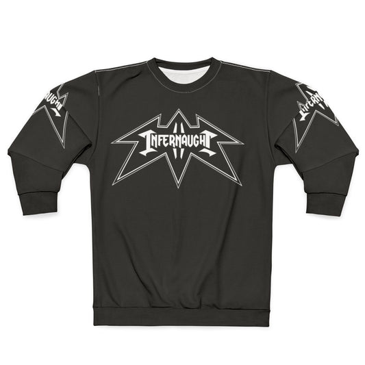 Stylized white logo thrash metal sweatshirt