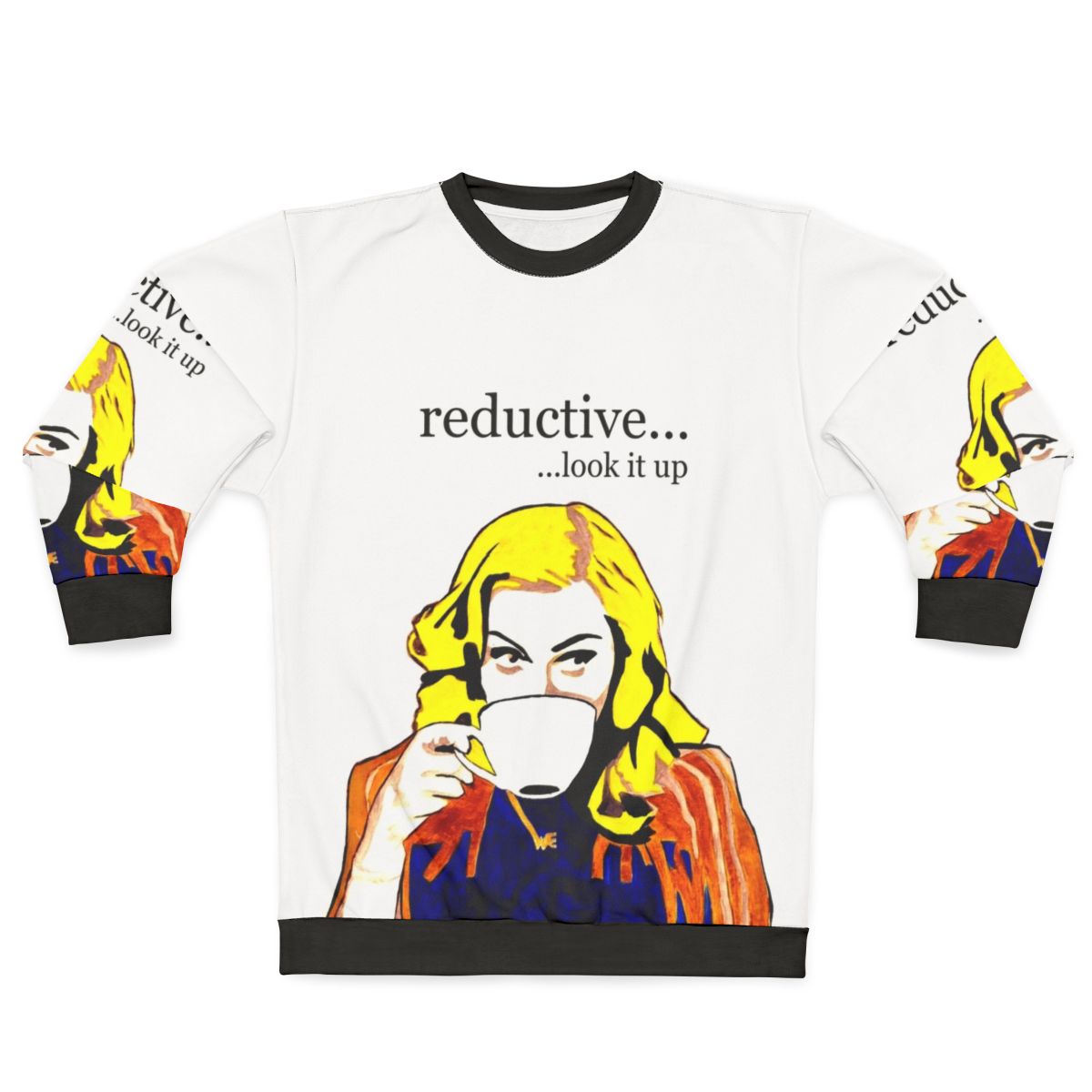 Minimalist white reductive sweatshirt