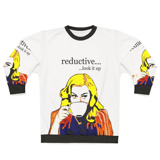Minimalist white reductive sweatshirt