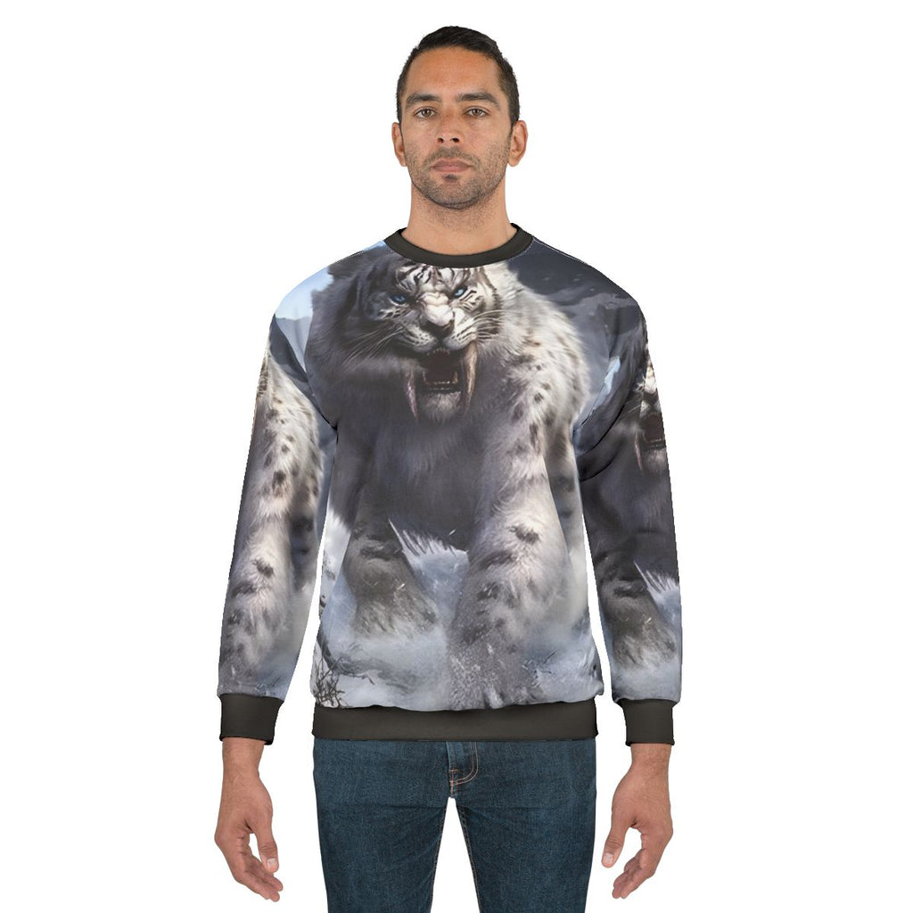 Legendary White Sabertooth Tiger Sweatshirt