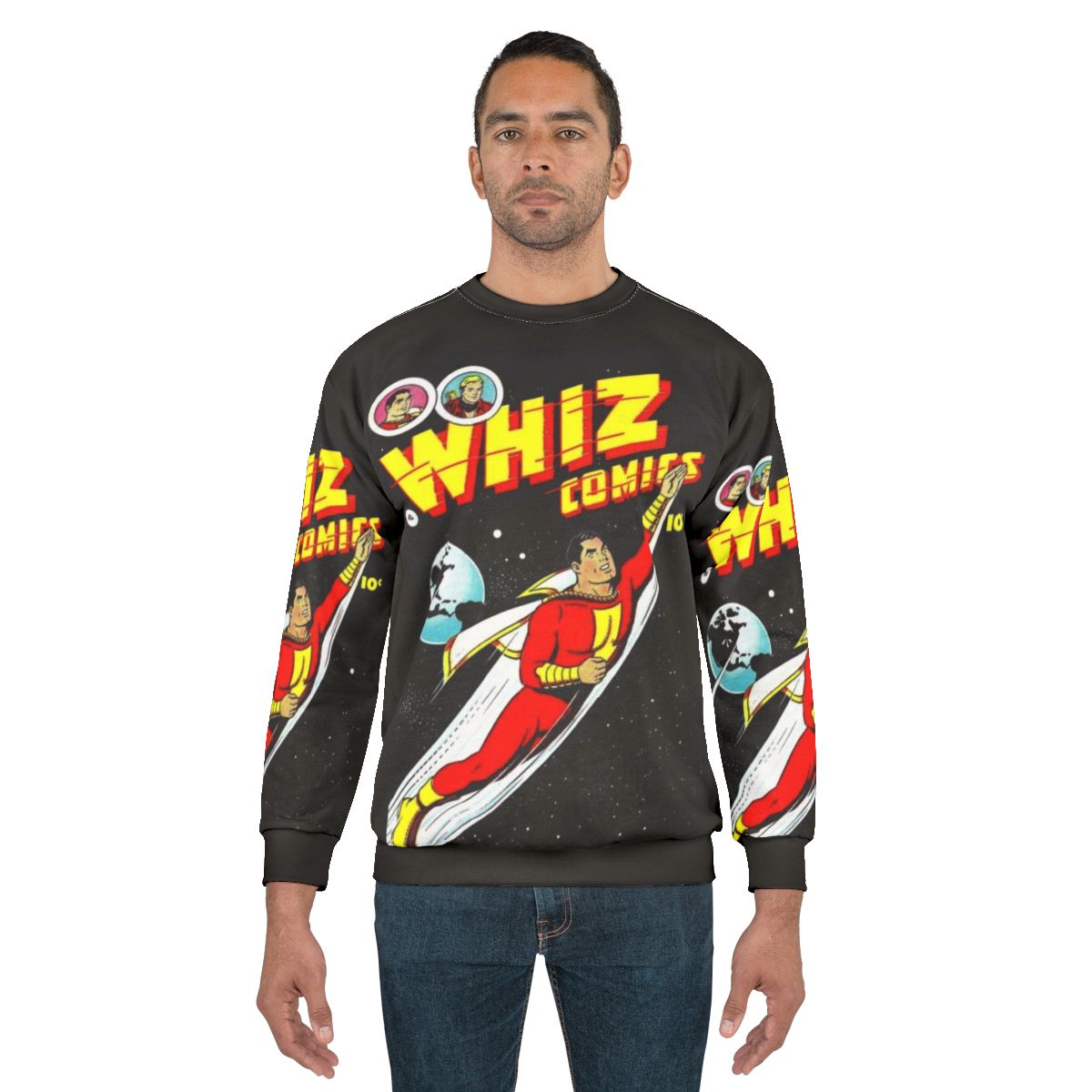 Vintage Golden Age Comic Book Superhero Sweatshirt