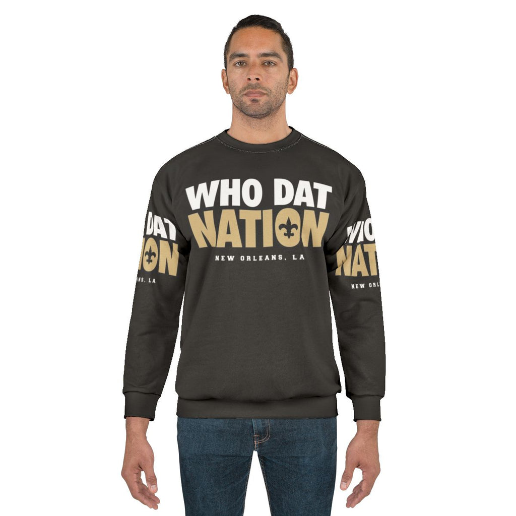 Retro gaming inspired "Who Dat Nation" New Orleans Saints sweatshirt