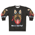 "Dogmeat from Fallout video game featured on a cozy sweatshirt"