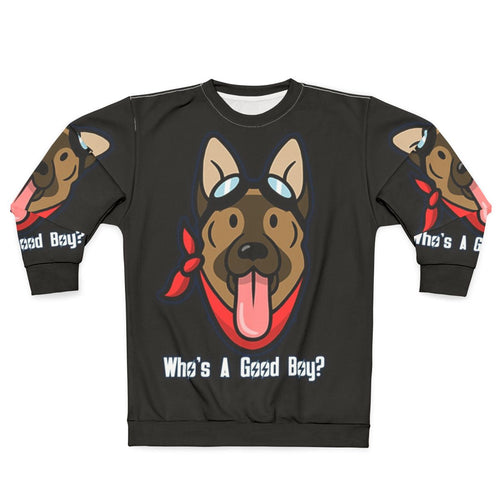 "Dogmeat from Fallout video game featured on a cozy sweatshirt"