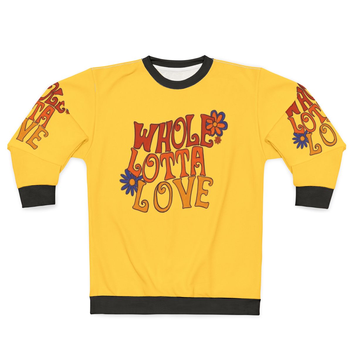 Whole Lotta Love Retro Sweatshirt with Led Zeppelin Inspired Typography