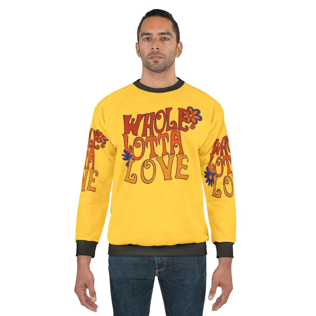 Whole Lotta Love Retro Sweatshirt with Led Zeppelin Inspired Typography