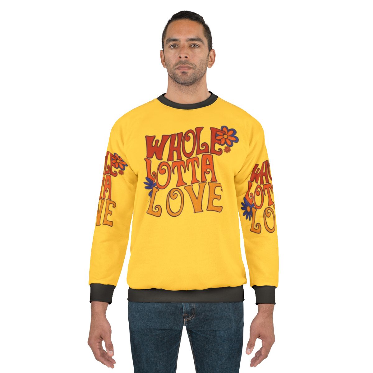 Whole Lotta Love Retro Sweatshirt with Led Zeppelin Inspired Typography