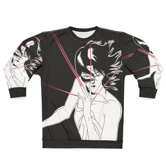 Wicked City cyberpunk-inspired sweatshirt with retro anime and sci-fi design