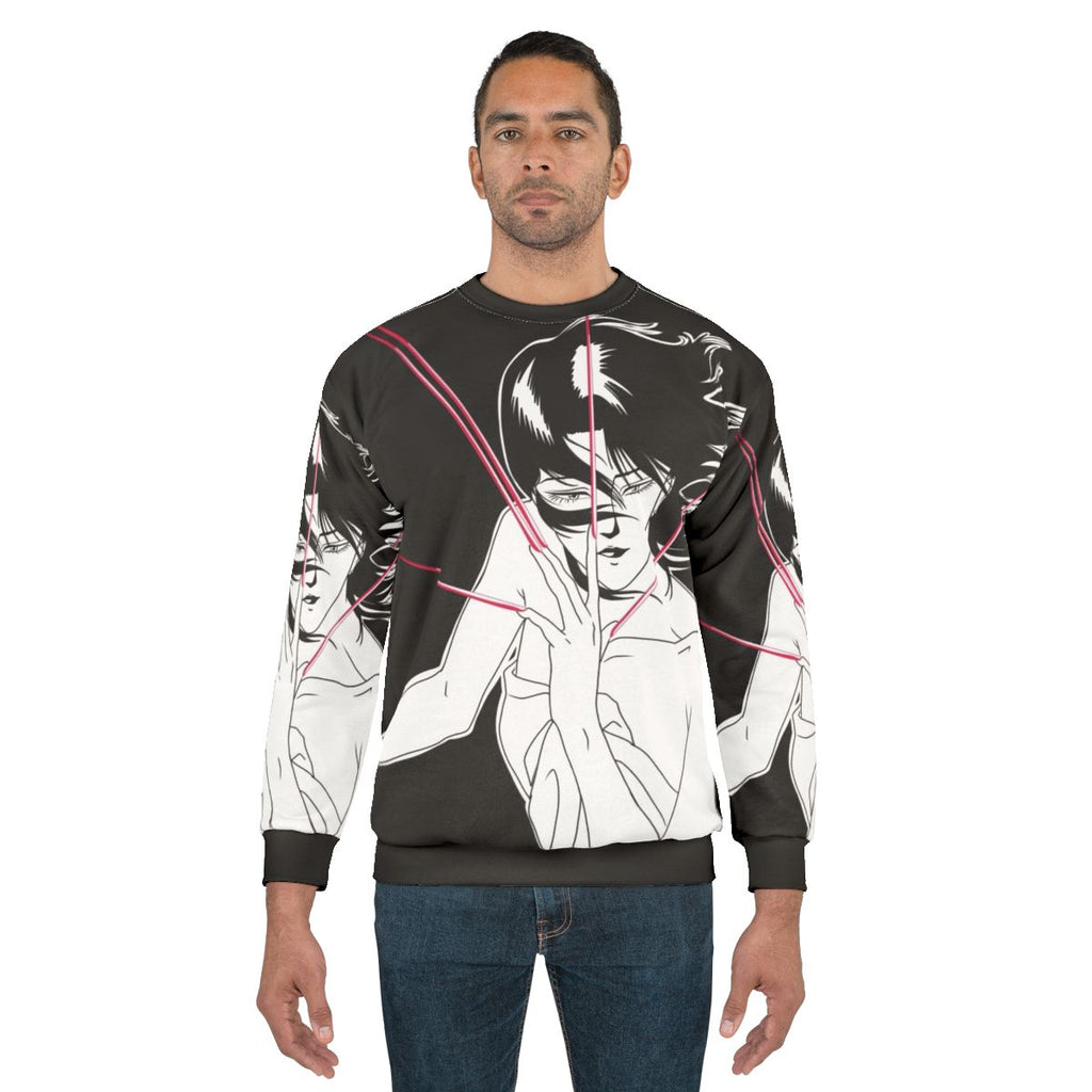 Wicked City cyberpunk-inspired sweatshirt with retro anime and sci-fi design