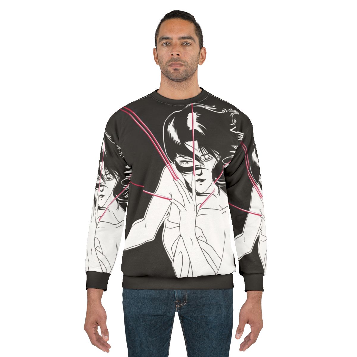 Wicked City cyberpunk-inspired sweatshirt with retro anime and sci-fi design