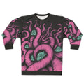 Pink and black sweatshirt featuring the wife of the cosmic horror Cthulhu