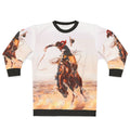 Vintage-style bad horse sweatshirt with western and cowboy elements