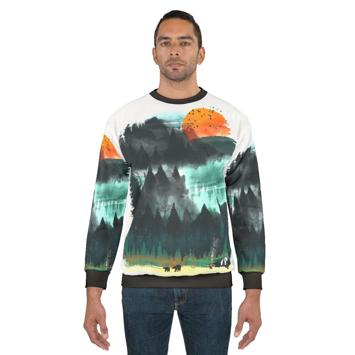 Wilderness Sweatshirt with nature and forest design