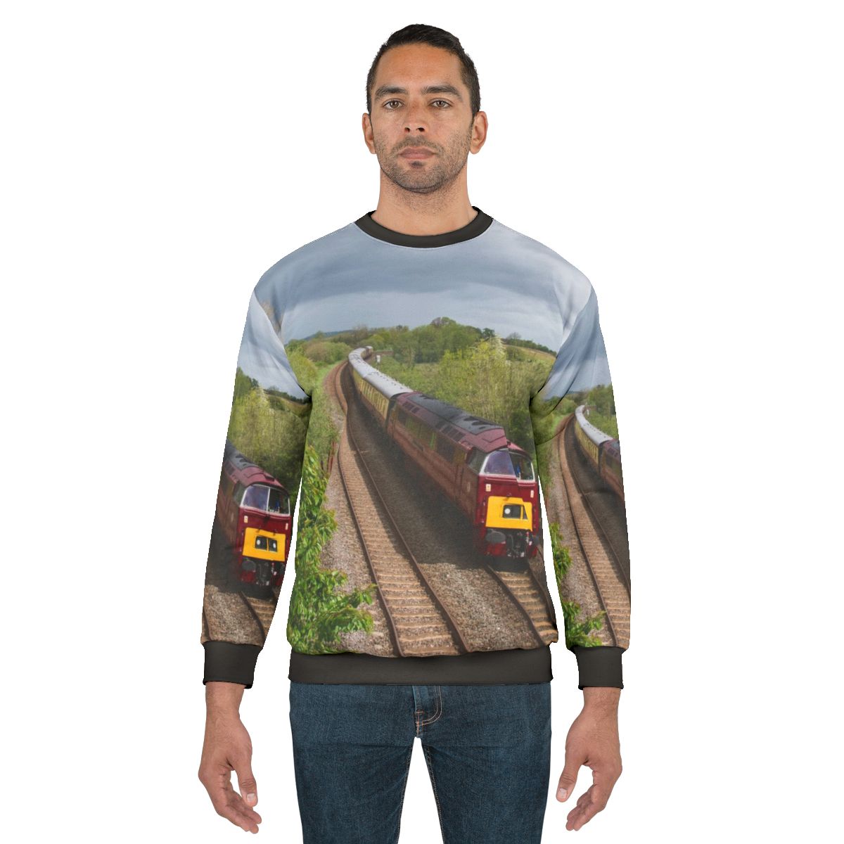 Willand Western Sweatshirt featuring British Railway diesel locomotive