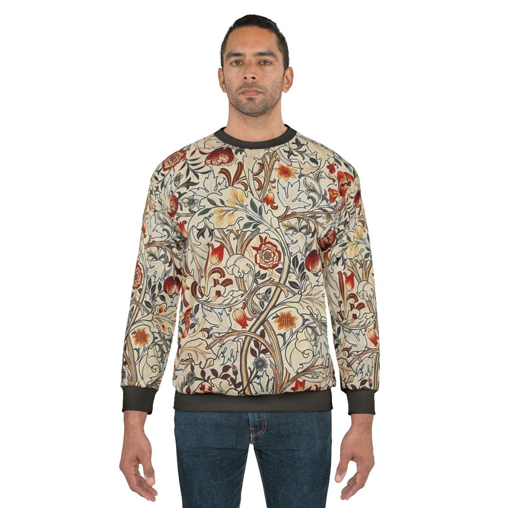 William Morris Flower Red Sweatshirt