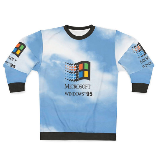 Retro Windows 95 & 98 logo sweatshirt in classic sky blue aesthetic