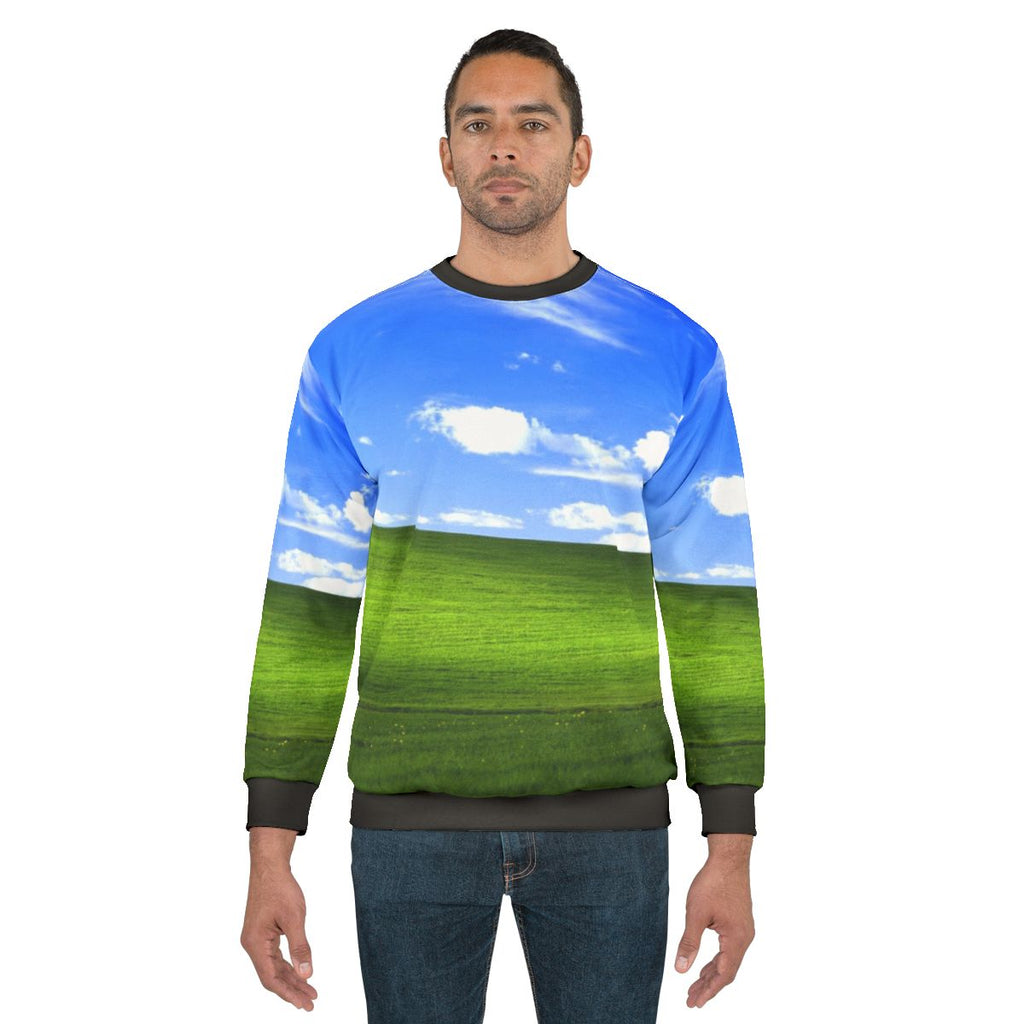 Retro Windows XP Wallpaper Sweatshirt