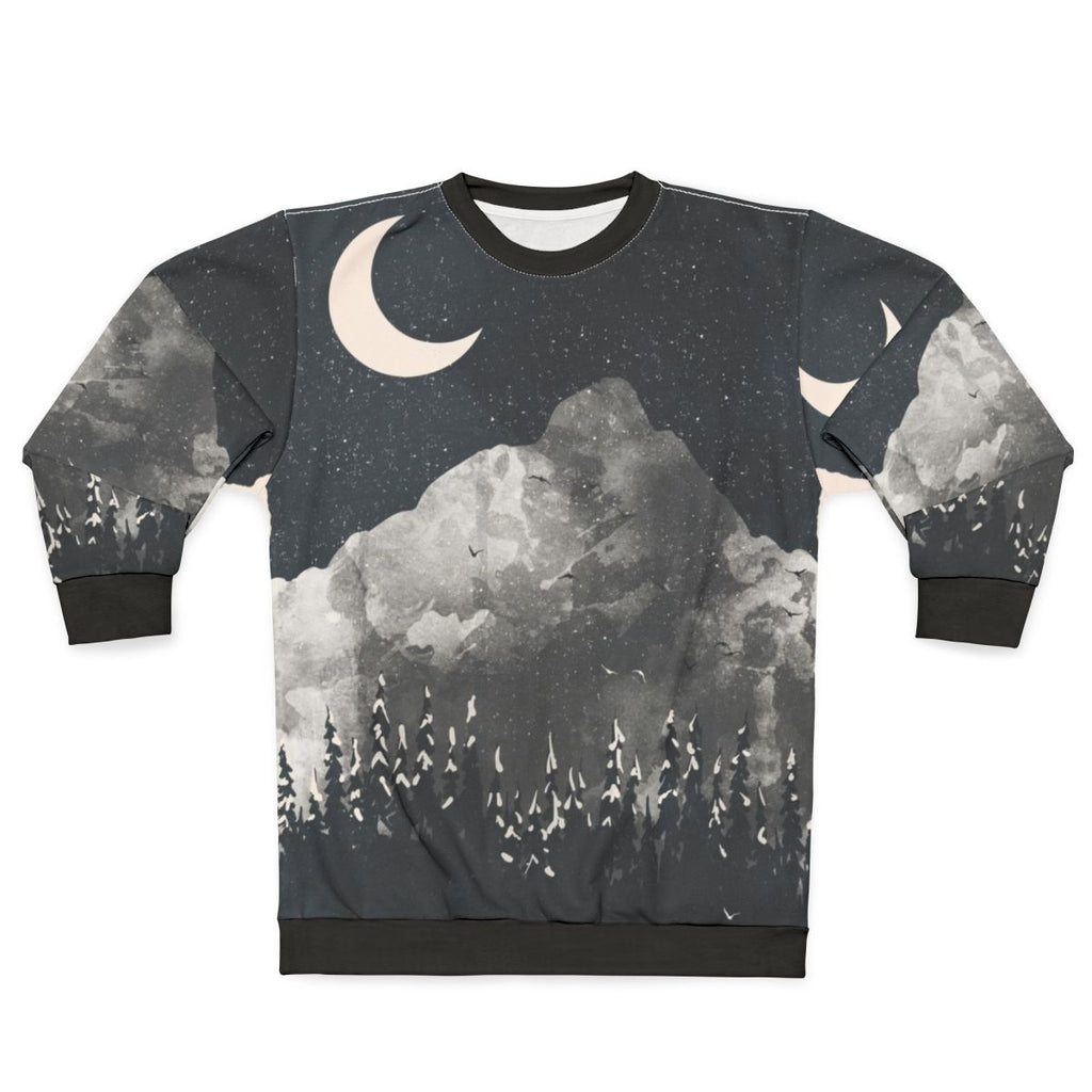 Cozy wolf winter sweatshirt with nature design