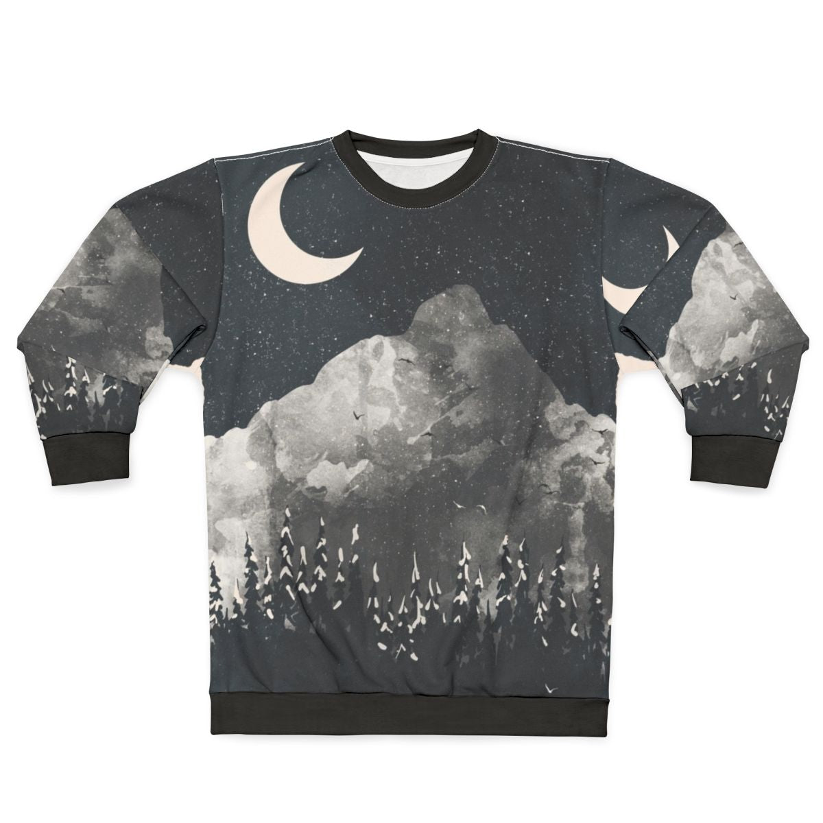 Cozy wolf winter sweatshirt with nature design