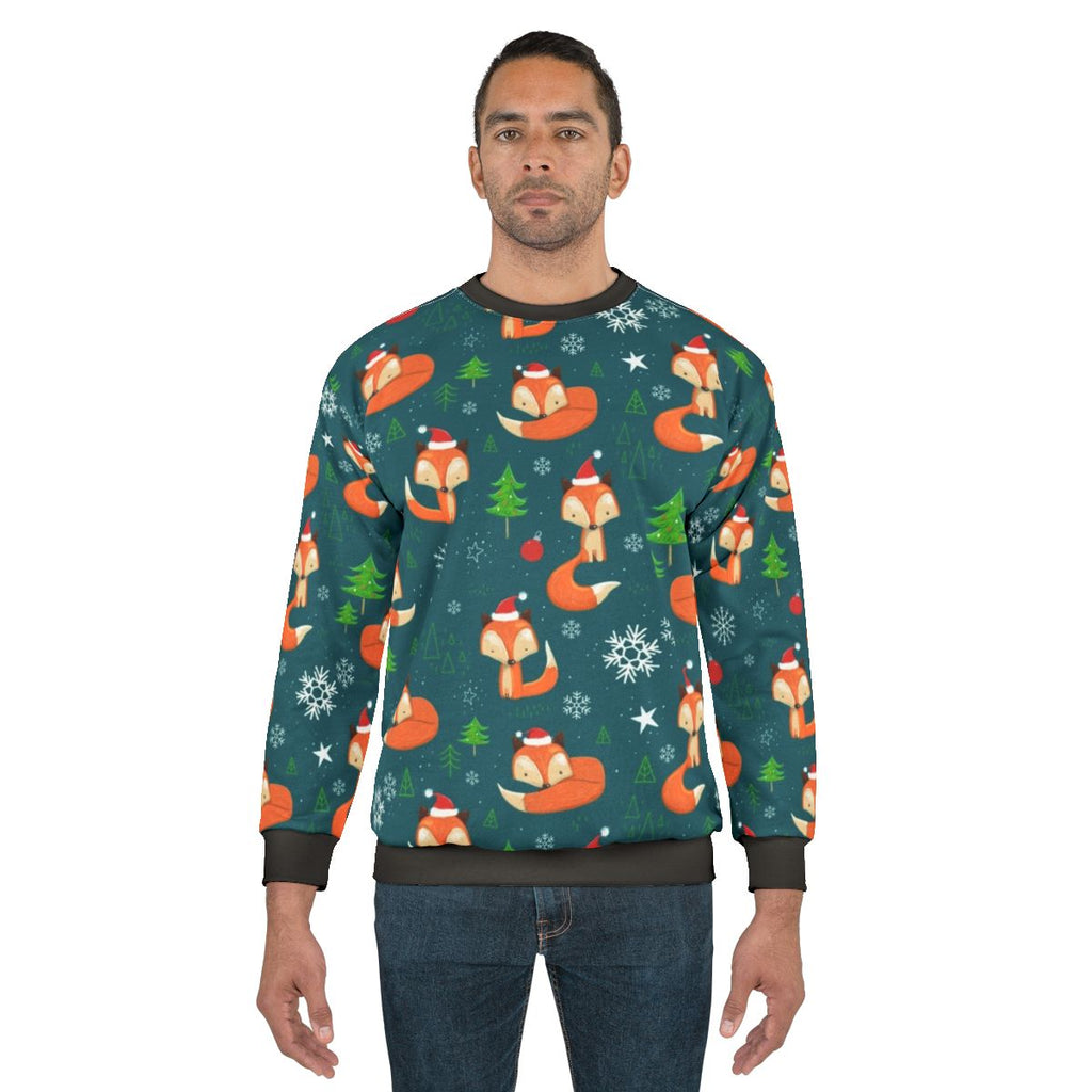 Cozy winter fox Christmas holiday sweatshirt