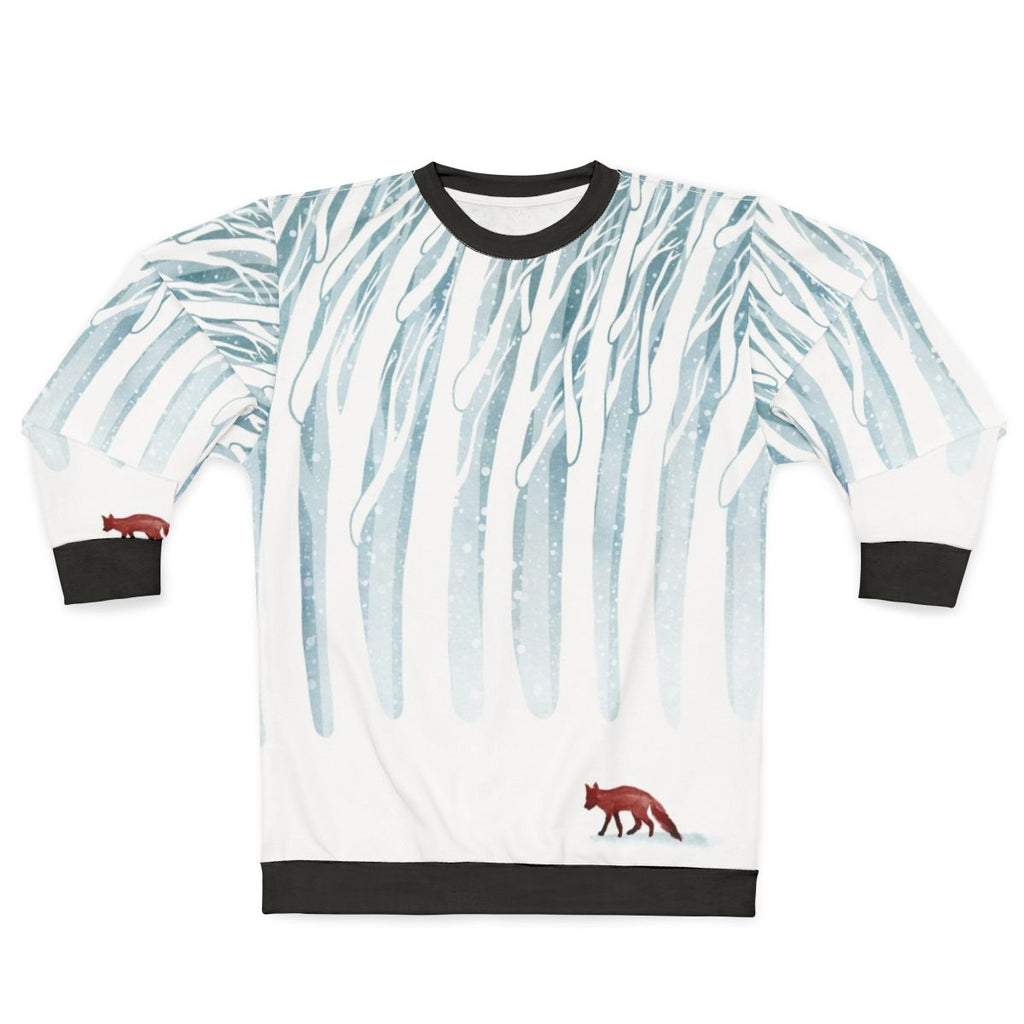 Cozy winter storm sweatshirt with nature and wildlife design