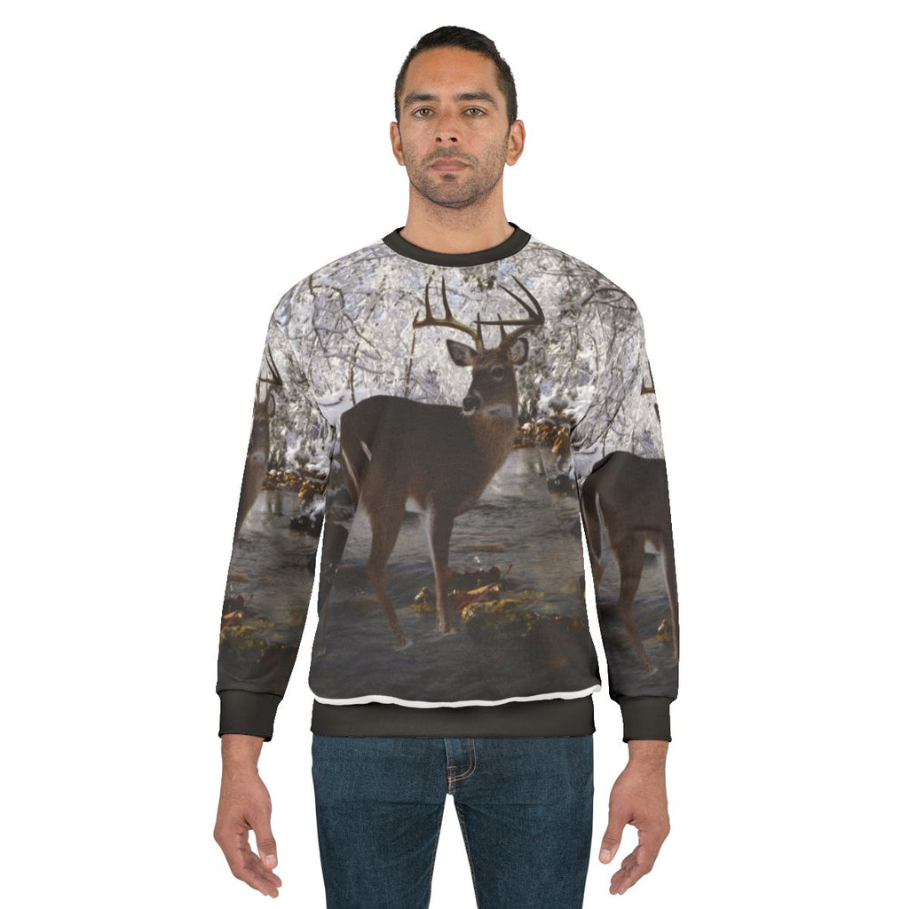 Winter Whitetail Deer Sweatshirt