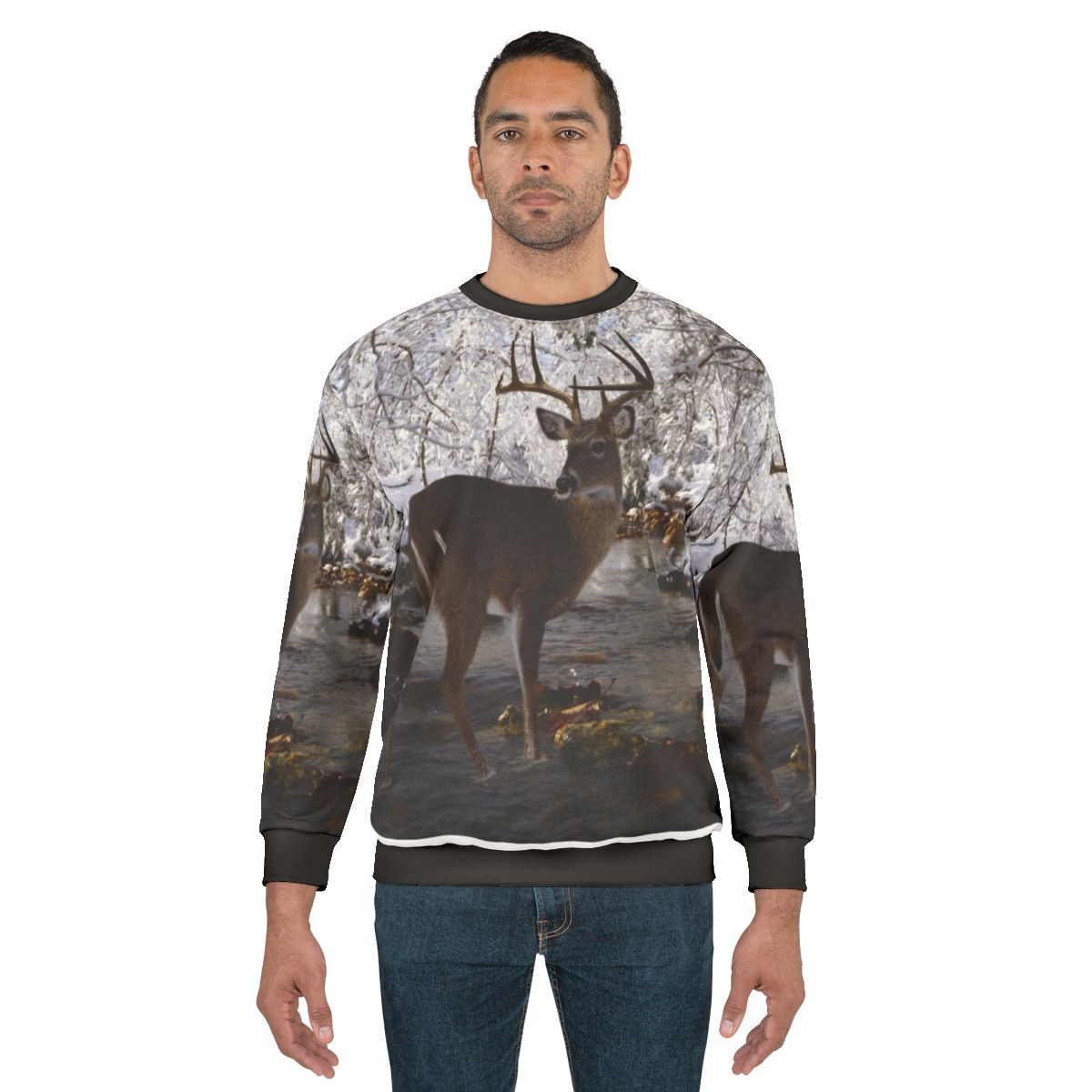 Winter Whitetail Deer Sweatshirt