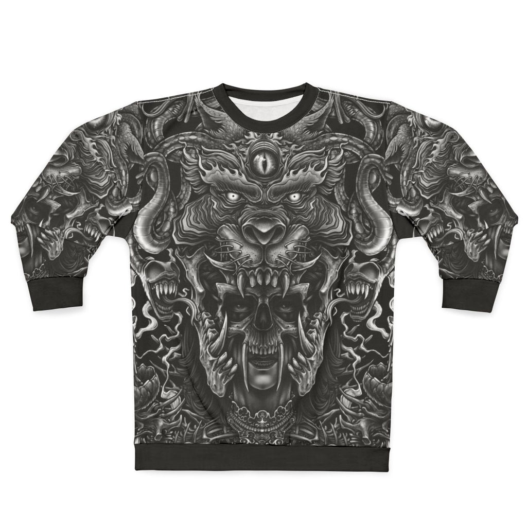 Winya No 129 gothic sweatshirt with occult and pagan design