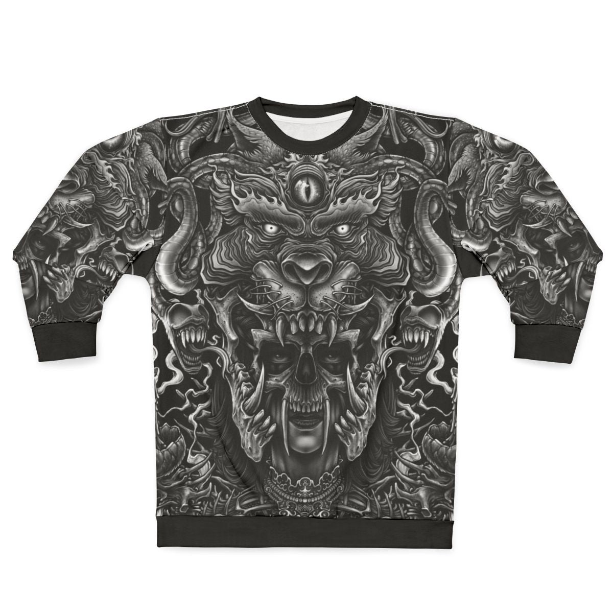 Winya No 129 gothic sweatshirt with occult and pagan design