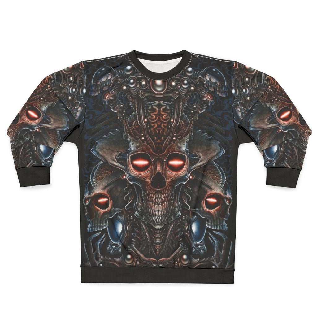 Skeleton Alien Skull Sci-Fi Dark Fantasy Sweatshirt